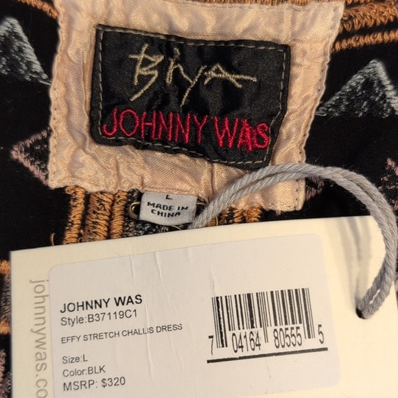 Johnny Was Biya Effy Challis Black Fully Embroidered Maxi Dress NWT - Picture 16 of 16